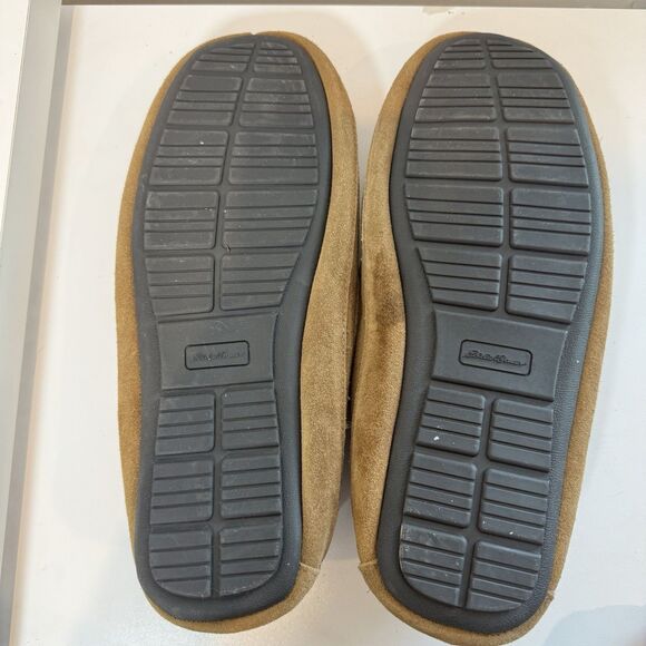 Eddie Bauer Loafer Moccasin Slippers  Suede Leather Jesse Tan Sz 13 XXL - Picture 9 of 9